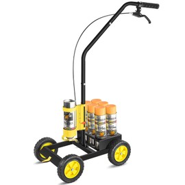 Parking Lot Striping Machine, Playing Field Striping Line Marking Machine, Compatible with Professional Inverted Striping Spray Paint, 2-4" Width Adjustable Line Striper for Fast Accurate Marking