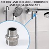 2PCS 304 Shower Hose Connectors Male to Female Threaded Connector