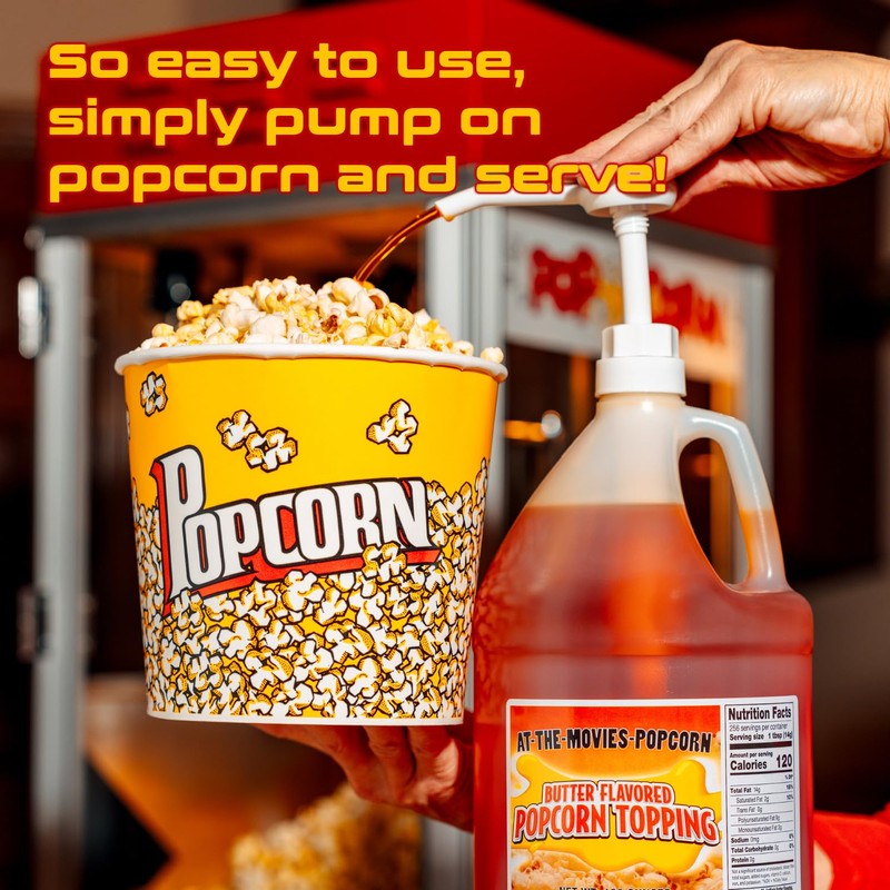 Movie Theatre Style Buttery Flavor Popcorn Topping - Gallons (Case