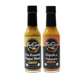 Fresco Sauce - Two Pack Combo - Fire Roasted Pepper Blend - Chipotle & Habanero - Flavorful Hot Sauces - All Natural- Vegan - Gluten Free - 5 fl oz - A Perfect Hot Sauce Variety Pack