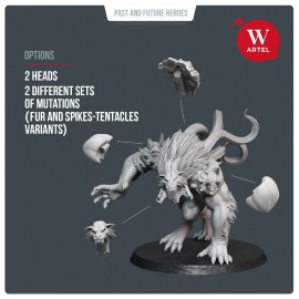 Artel W Miniatures Big Bad Mutant- Artel W - Wolf  NPC Character for Campaign Clawed Ur-Ghul
