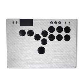 MightySkins Carbon Fiber Skin Compatible with Razer Kitsune - Brushed Aluminium | Protective, Durable Textured Carbon Fiber Finish | Easy to Apply | Made in The USA