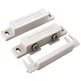 Seco-Larm SM-300Q/W Screw-Terminal Surface-Mount N.O. Magnetic Contacts, White, Surface-mount magnetic contacts, Screw mount using side tabs, Terminal cover provided