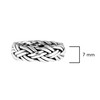 AeraVida Unisex Cool Delicate Woven Braid 7mm Band .925 Sterling