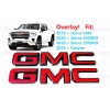 Auto Front Rear GMC Black Red Emblem Overlay 2019-2025 GMC