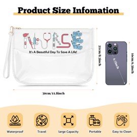 Gfhzdmf Nurse Appreciation Gifts for Women Makeup Bag Nursing Student Essentials Accessories Cosmetic Bag Nurses Week Graduation Gifts for Female Girls Friend Chrismas Birthday Present Travel Pouch