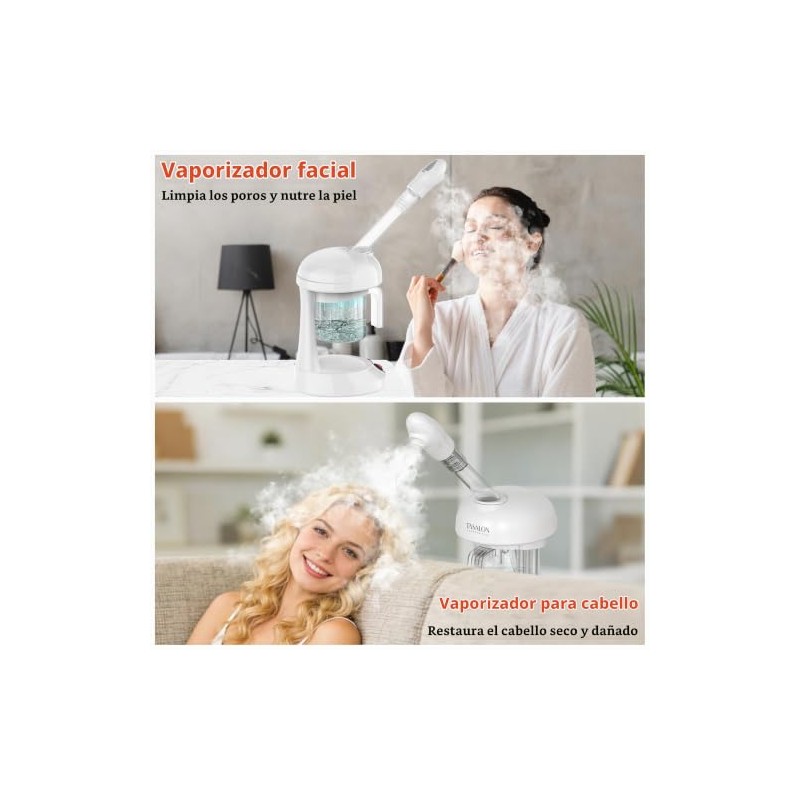 TASALON - Vaporizador facial de ozono para limpieza profunda facial