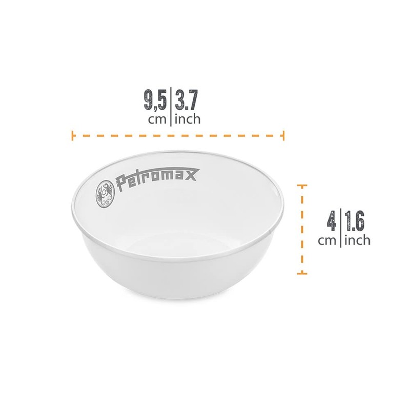 Petromax Enamel Bowls White Pack of 2 (160 ml)
