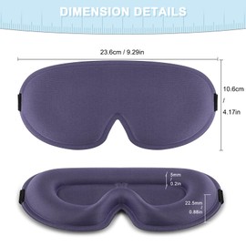 Meliya Sleep Mask for Side Sleeper, Complete Light Blocking 3D Sleeping Eye Mask, Soft Breathable Eye Cover for Women Men, Travel, Nap, Relaxing Zero Pressure Night Blindfold