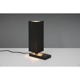 Reality Leuchten Haley R59100132 Table Lamp Metal Matte Black Fabric Shade Excl. 1x E14 Inductive Charging Panel