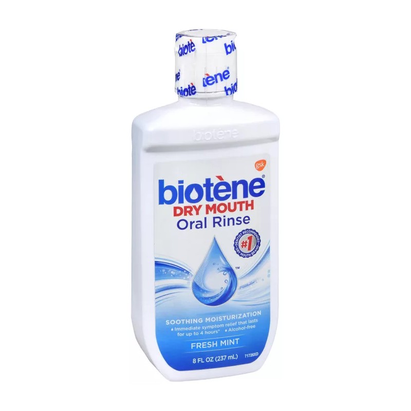 ON CONTAINER BIOTENE DRY MOUTH ORAL RINSE ALCOHOL FREE 8OZ