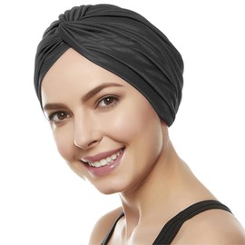 YJZQ Women Swimming Cap Turban Sauna Fabric Swimming Cap Bathing Suit Thermal Helmet Elegant Style Beach Pool Spa Shower Cap One Size