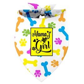 Mama’s Girl Dog Bandana, Dog Mom's Girl Gift Dog Bandana, Pet Scarf Accessories, Printed Dog Bandanas Gift for Dog Lover Birthday or Christmas, for Small Medium Large Dogs(M9)