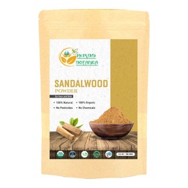 Herbs Botanica Chandan (Sandalwood) Powder Organic 100gm / 3.52 oz For Skin, Face Pack, Face Mask, Worship Tilak, Auspicious Occasions 100% Natural