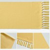 Artoid Mode Yellow Boho Rural Rustic Farmhouse Tassel Table Runner,