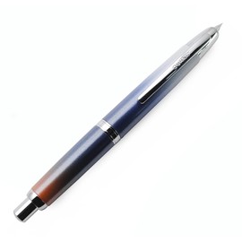JINHAO 10 Press Fountain Pen Retractable Metal Pen with Ink Converter (Extra Fine Nib, Gradient Orange Blue)