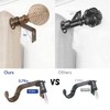 Wood Curtain Rods for Windows: 1 Inch Diameter Adjustable Drapery