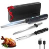 HAUSHOF Cordless Electric Knife 8V Rechargeable Meat Cutter Reciprocating Blades