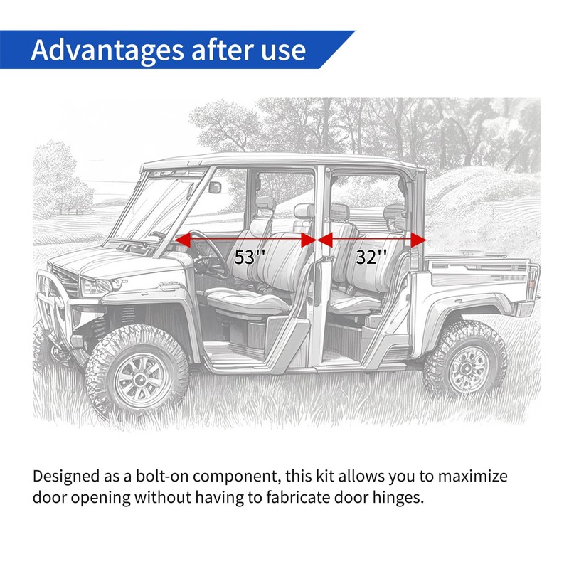 HuanRanYo Extended Door Cables for Can Am Defender Max 2022-Present