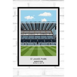 Hewson's Gifts Newcastle United Football Stadium Print - Gift Present For Football Fan - Gift For Dad, Brother, Son - Stadium Print Present (Newcastle - A3 Size)