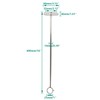 2 Pack Ceiling Mount Bracket, Stainless Steel Wardrobe Pipe Bracket