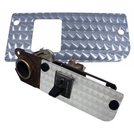 1970-1981 Turned Swirl Silver Dash Metal Filler Plate W/Rear Defroster Switch Hole Only