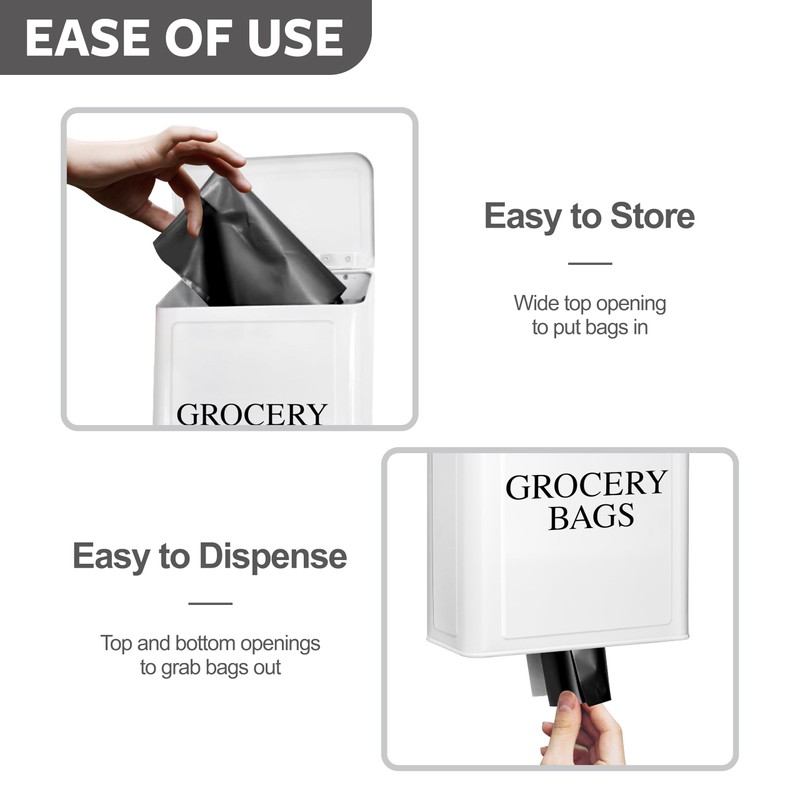 Calindiana Grocery Bags Holder (White)