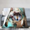 SSTREE Wolf Throw Blanket Soft Plush Bed Throw Fleece Blanket