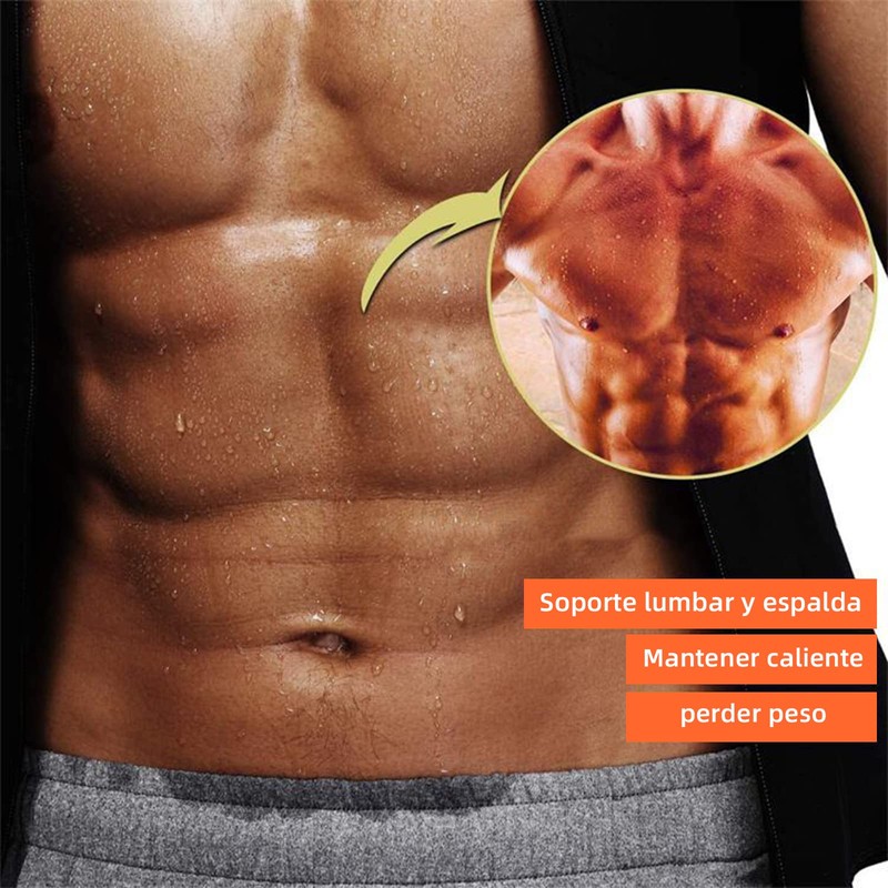 MITEGELO Chaleco Sauna, Chaleco para Sudar hombre, Triple Ajuste de
