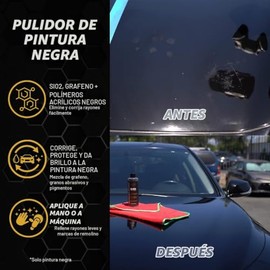 Renegade Products Pulimento de Pintura Negro de Grafeno + Cerámica con SiO2, Revestimiento de 1 Año para Entusiastas y Profesionales