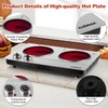 Hot Plate,Cusimax Dual Infrared Burner, Electric Ceramic Glass Stove,Adjustable Temperature