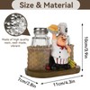 Funny Salt and Pepper Shakers with Chef Figurines Holder, Resin