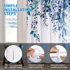 REZAYMRS Flower Shower Curtains with 12 Hooks, Polyester Waterproof Shower