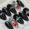 Color Full Stone Handmade Nail Tips - Square M /