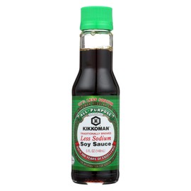 Kikkoman Less Sodium Soy Sauce, 5 Fluid Ounce -- 12 per case.