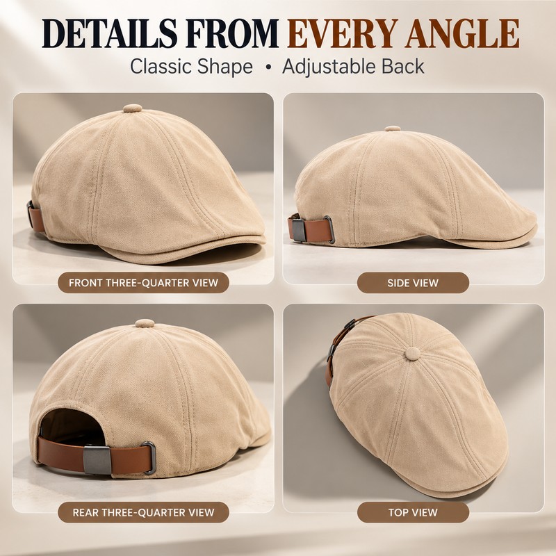 Unisex Ivy Cap for Casual Wear – Classic Cotton Flat