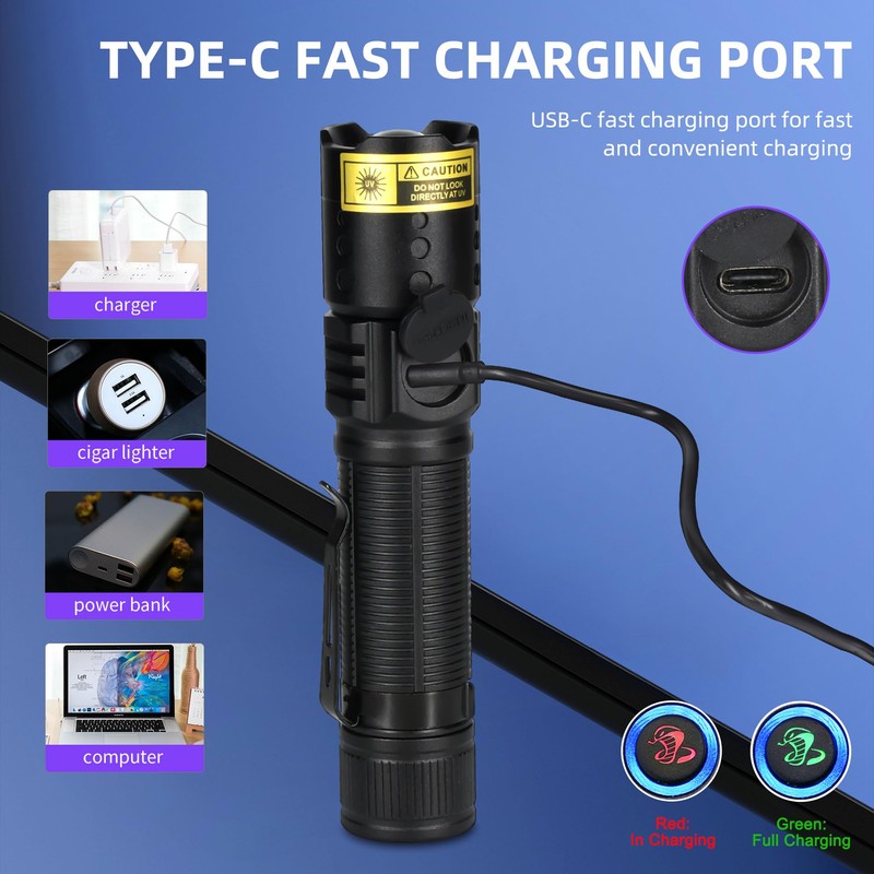 DARKBEAM UV Flashlight Black Light LED 395 NM, Ultraviolet Flashlights,