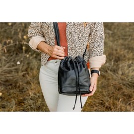 Gusti Ivy Women's Shoulder Bag Leather Shoulder Bag Handbag Bag Leather Bag Black Leather, black