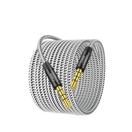 CableCreation Long 3.5mm TRRS Audio Cable 15FT, 4-Pole Aux Cord Male to Male Braided 1/8 inch Auxiliary Hi-Fi Stereo Jack Compatible with Headphone, Car, Speaker, Phone, Tablet, Laptop and More