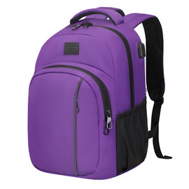 LARIPOP Travel Laptop Backpack,15.6 Inch Business Laptop backpack for Men Women with USB Charging Port,Laptopack Weekender, Purple, 15.6inch, Modern