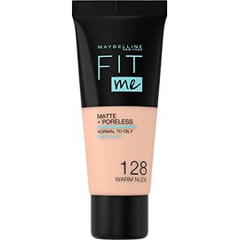 Maybelline New York Fit me! Matte&Poreless Make-up Nr. 128 Warm Nude, 30 ml