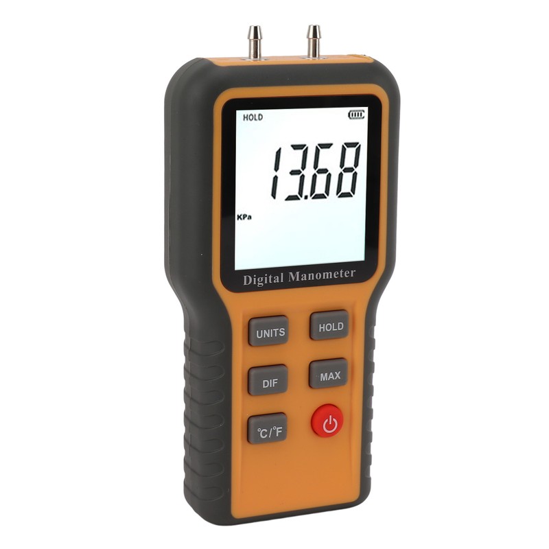 Engine Digital Manometer Differential Gauge High Precision Dual Port HVAC