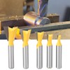 5 Pcs Woodworking Dovetail Router Bit Dovetail End Milling Cutter
