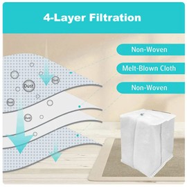 Replacement Reusable Zipper Dust Bags Compatible with iRobot Roomba i1 i1+ i2 i3 i3+ i4 i4+ i5 i6 i6+ i7 i7+ i8 i8+ j5 j5+ j6 j6+ j7 j7+ j8+ j9+ s9 s9+ Plus Vacuum Automatic Dirt Disposal (2 Pack)