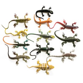 Yitaocity 12Pcs Realistic Fake Rubber Lizards Toys Animal Figures for Party Favors Decoration, Gag Toys, Prank and Prop