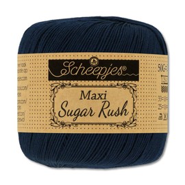 Frida's Wollhaus Scheepjes 50 g Maxi Sugar Rush Crochet Yarn Fillet Crochet Cotton 87 Colours (124 | Ultramarine)
