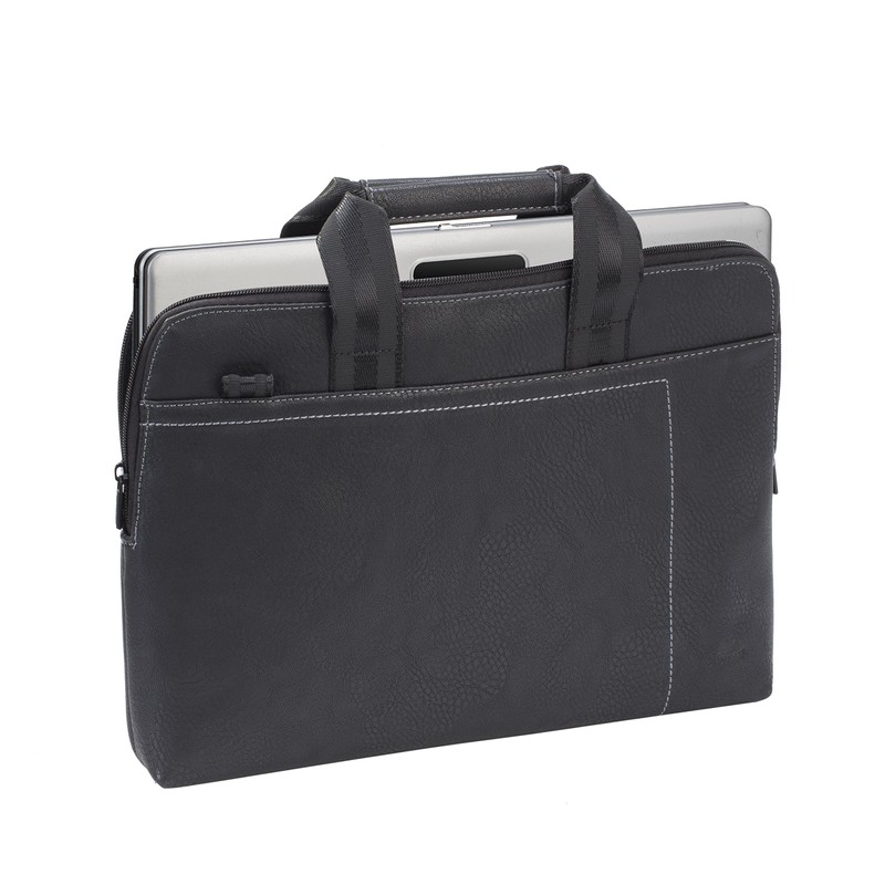 RIVACASE 8920 (Faux Leather) Black Ultra Slim Faux Leather Business