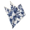 Kebocis - Pañuelo cuadrado con bolsillo floral para hombre, Blanco