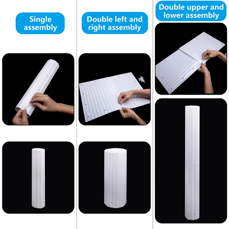 Adnee 6pcs Tree Guard Protectors,Expandable Tree Trunk Protector,Grow Tubes Around