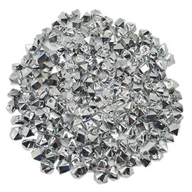 WGV Acrylic Ice Rock Crystals Treasure Gems for Table Scatters, Vase Fillers, Wedding, Banquet, Party, Event, Birthday Decor (Approx 150 pcs per Bag), 1 Bag, 1 Pound, Silver